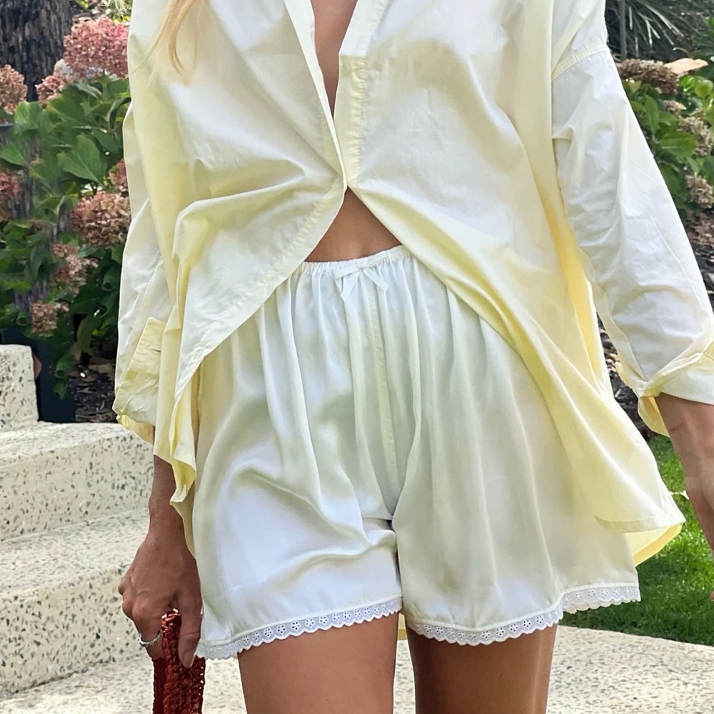 Laneway The Label Delphine Short in Ivory Silk